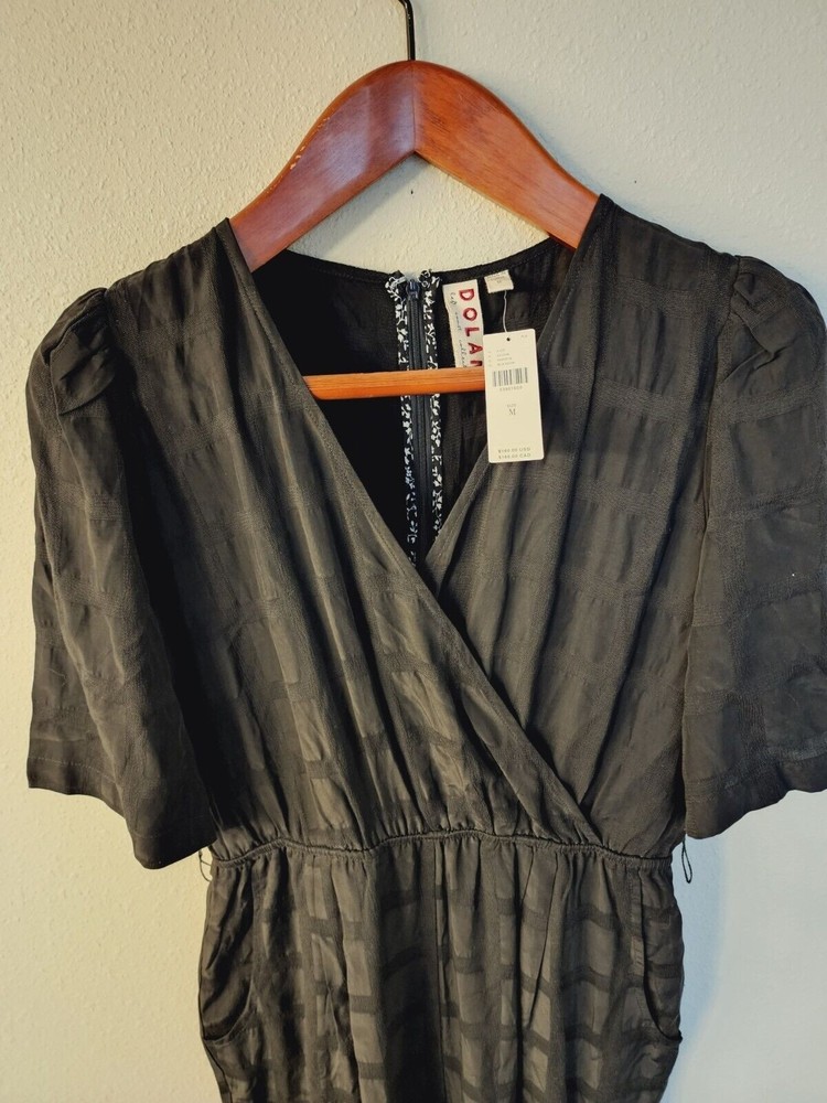 NWT ANTHROPOLOGIE Dolan Left Coast Maia Surplice Jumpsuit M Missing Belt